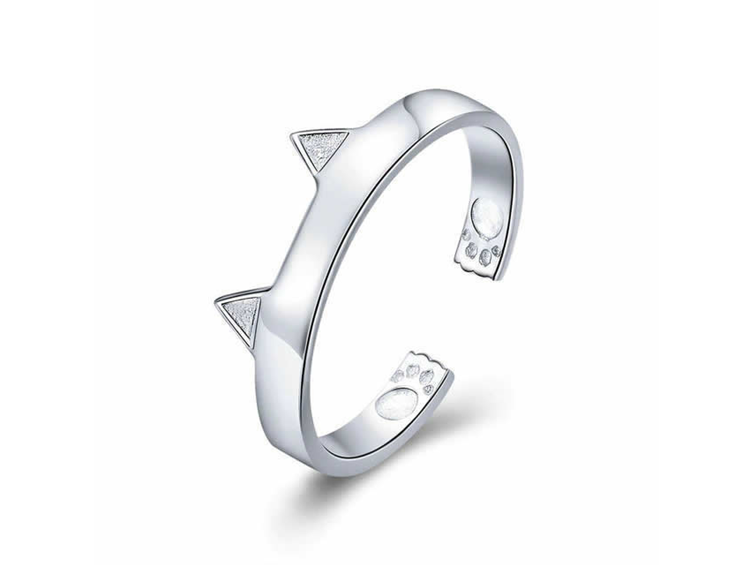Anillo Plata 925 Orejas Gato y Patitas 1