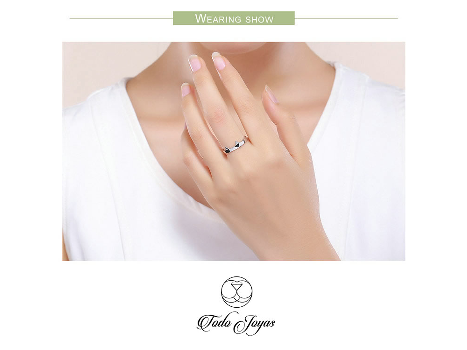 Anillo Plata 925 Orejas Gato y Patitas 4