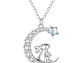 Collar Plata 925 Luna y Conejo - Miniatura 1