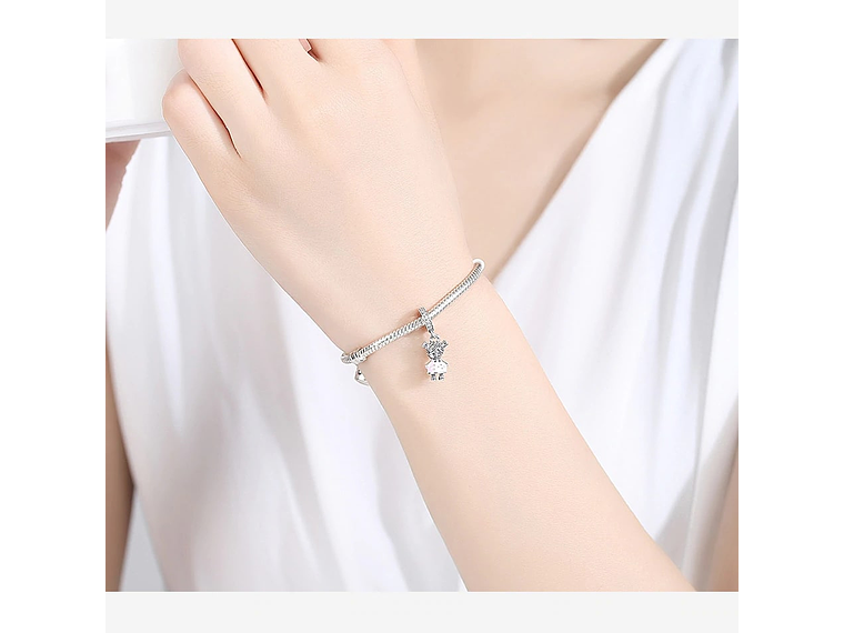 Charm Dije Plata 925 Niña Hija Rosa 3