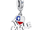 Charm Dije Plata 925 Amo a Chile - Miniatura 1