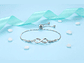 Pulsera Infinito Con Circones Plateada - Miniatura 2