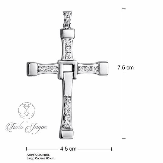 Colgante Cruz de Dominic Toretto Acero 75x45mm