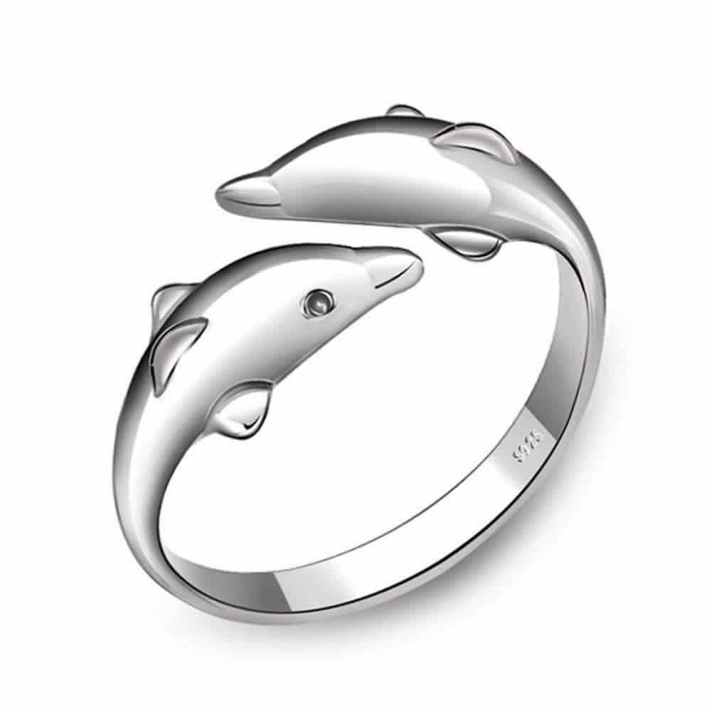 Anillo Delfines Plateado