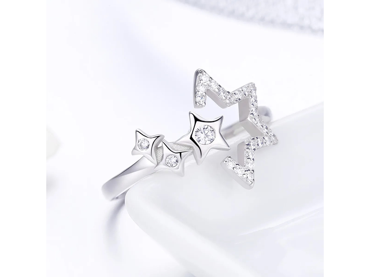 Anillo Plata 925 Estrellas 4