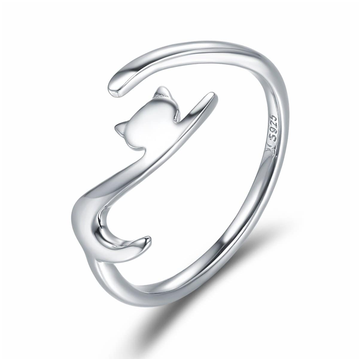 Anillo Plata 925 Forma de Gato