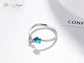 Anillo Estrella Azul Plateado - Miniatura 2