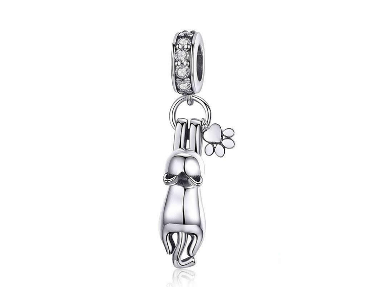 Charm Dije Plata 925 Gato y Patita 1