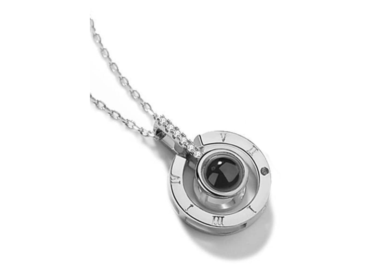 Collar Colgante Te Amo en 100 Idiomas Plateado 2