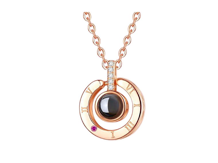 Collar Colgante Te Amo en 100 Idiomas Dorado 1