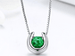 Collar Plata 925 Herradura con Circon Verde - Miniatura 4