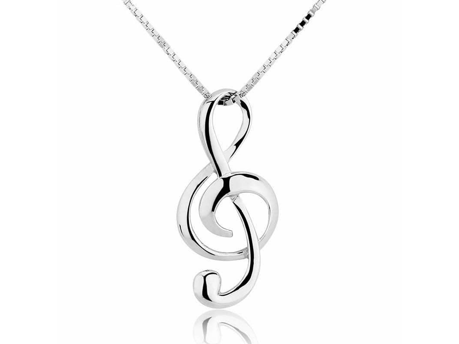 Collar Plata 925 Colgante Nota Musical 1