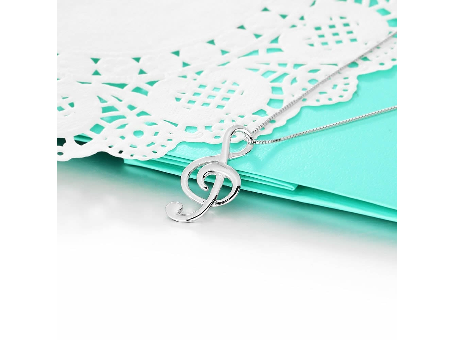 Collar Plata 925 Colgante Nota Musical 4