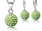 Conjunto Esfera Cristal Verde Plateado - Miniatura 1