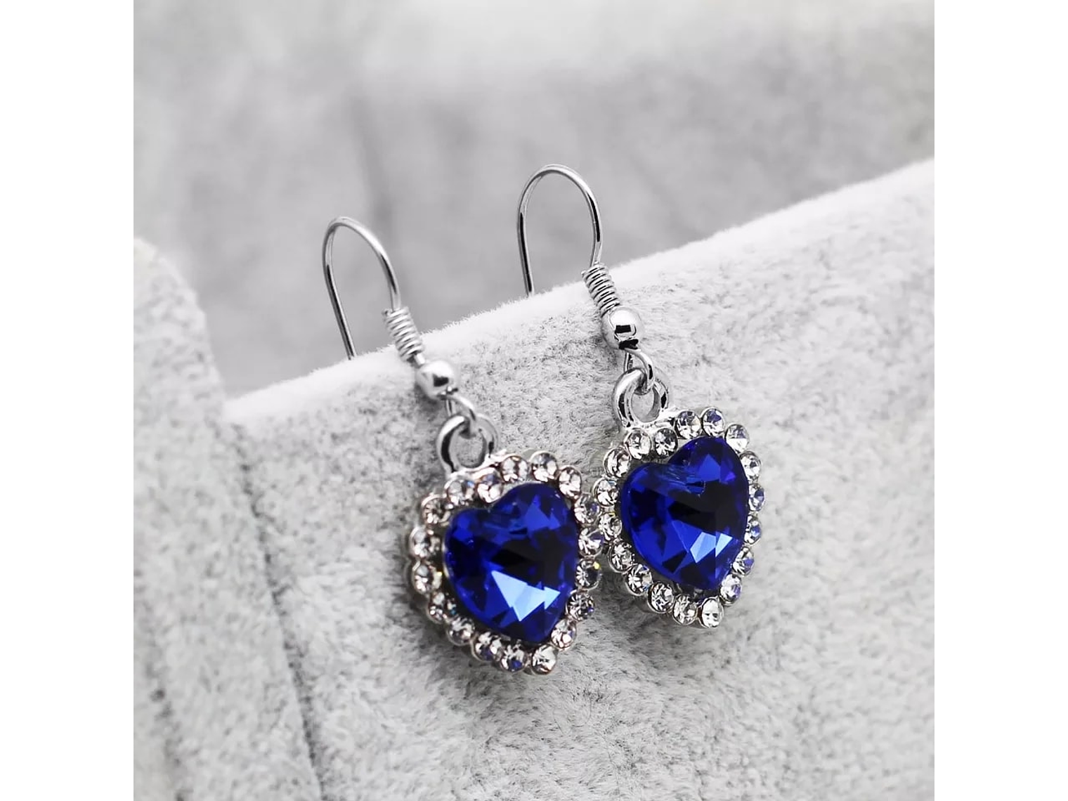 Conjunto Collar Aros Titanic Corazon Oceano 3