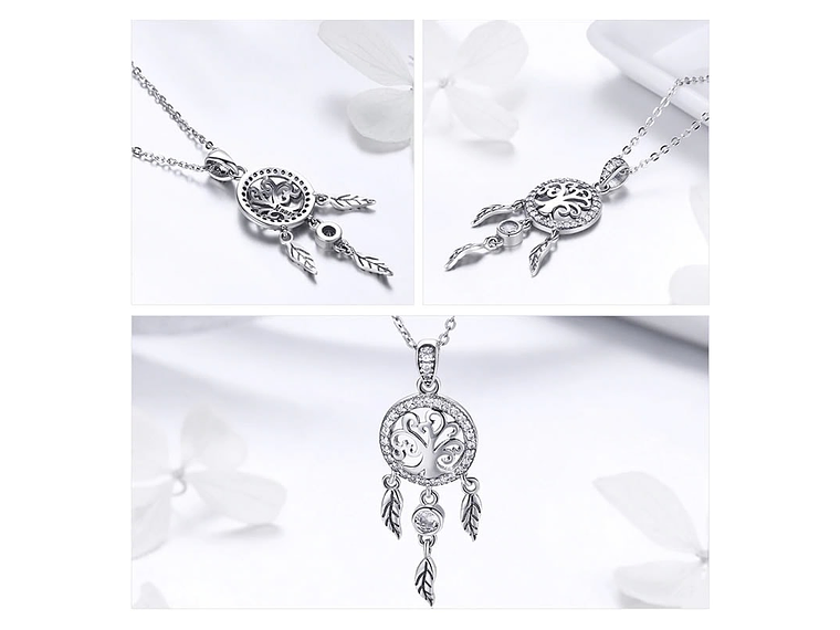 Collar Plata 925 Arbol Atrapa Sueños 4
