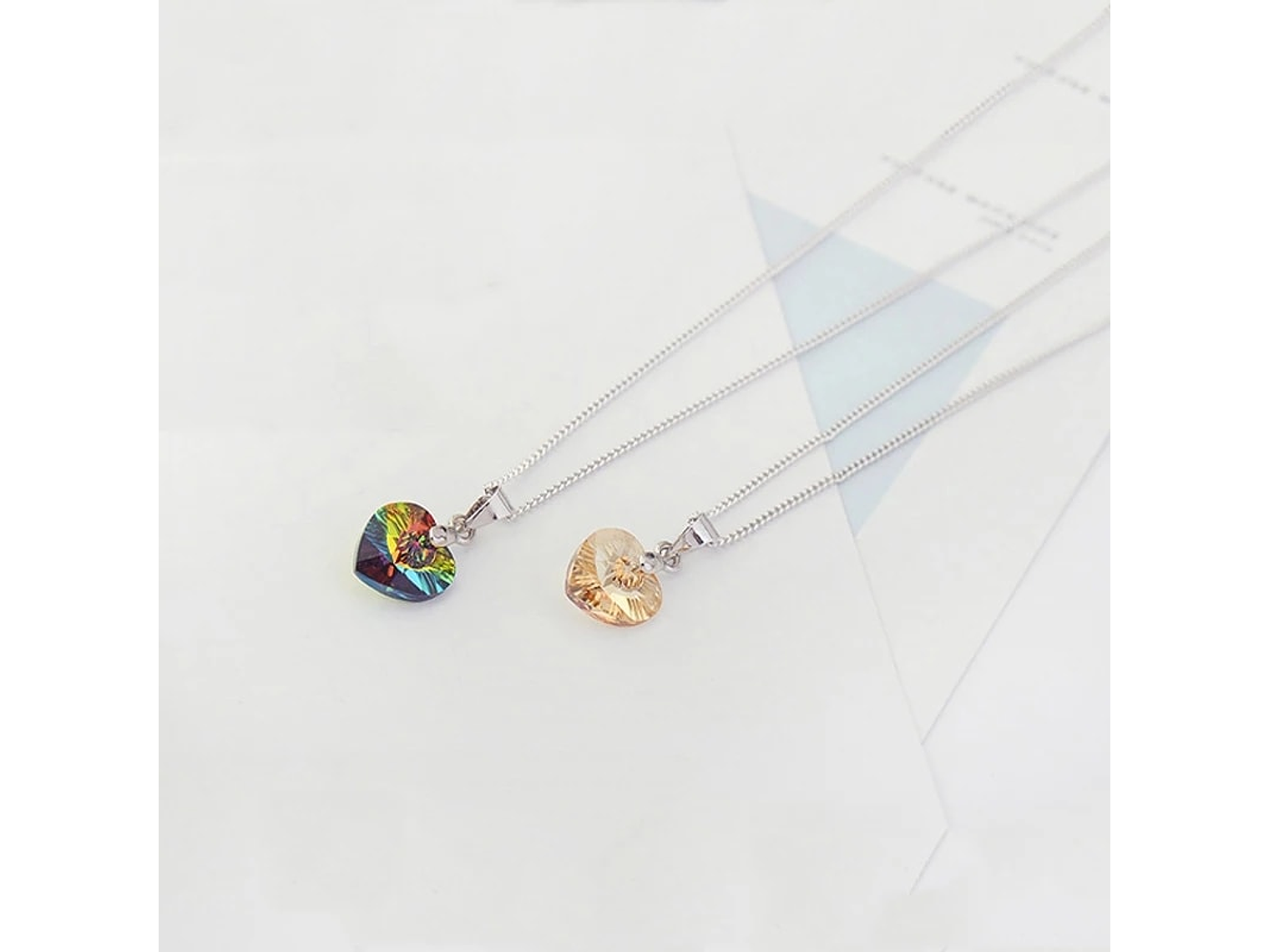 Collar Colgante Cristal Lila VL Plateado 4