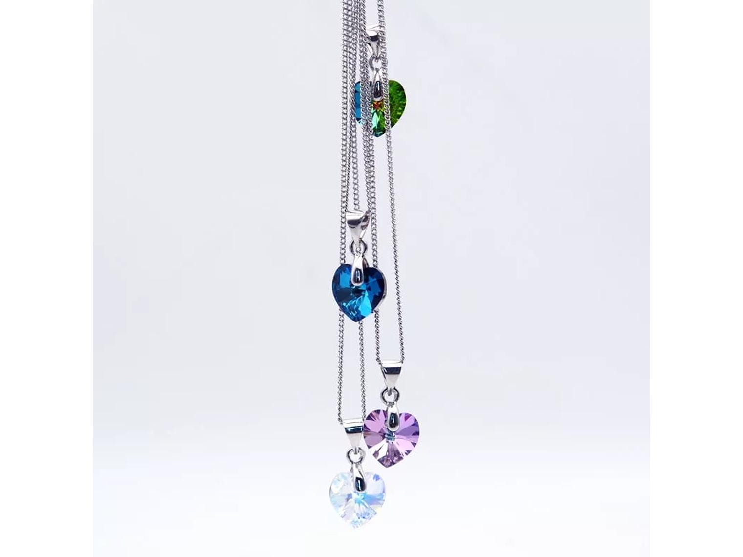 Collar Colgante Cristal Lila VL Plateado 5