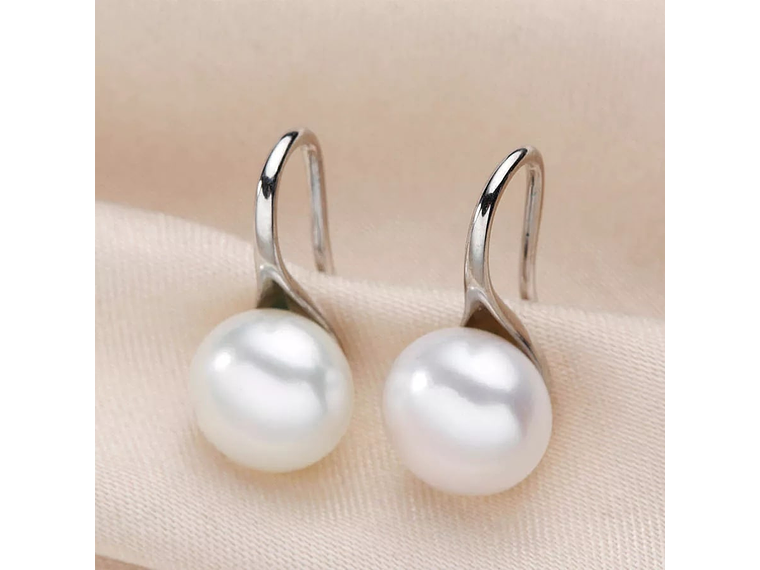 Aros Plata 925 Perla Blanca 2
