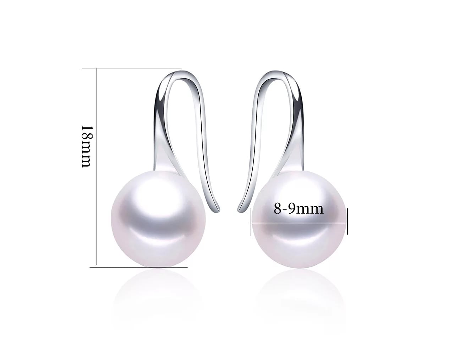 Aros Plata 925 Perla Blanca 5