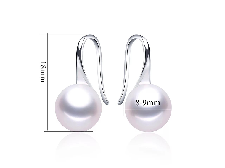 Aros Plata 925 Perla Blanca 5