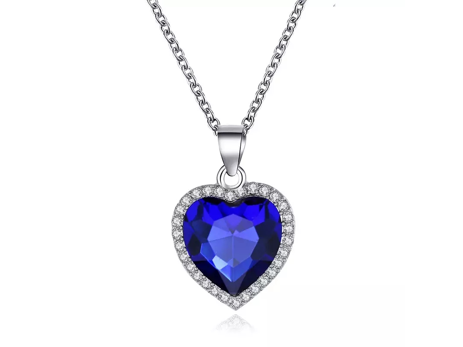 Collar Colgante Titanic Corazon del Oceano Azul 1