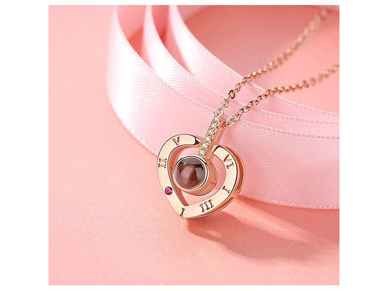 Collar Corazon Te Amo en 100 Idiomas Plateado 4