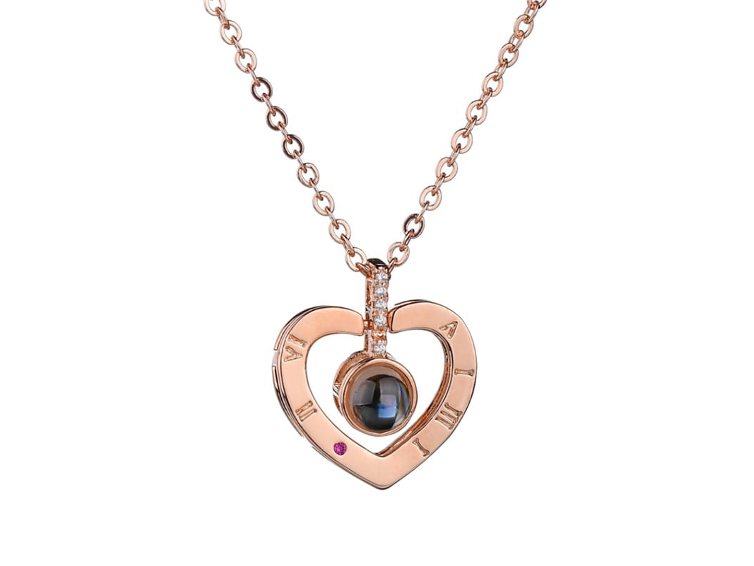 Collar Corazon Te Amo en 100 Idiomas Dorado 1