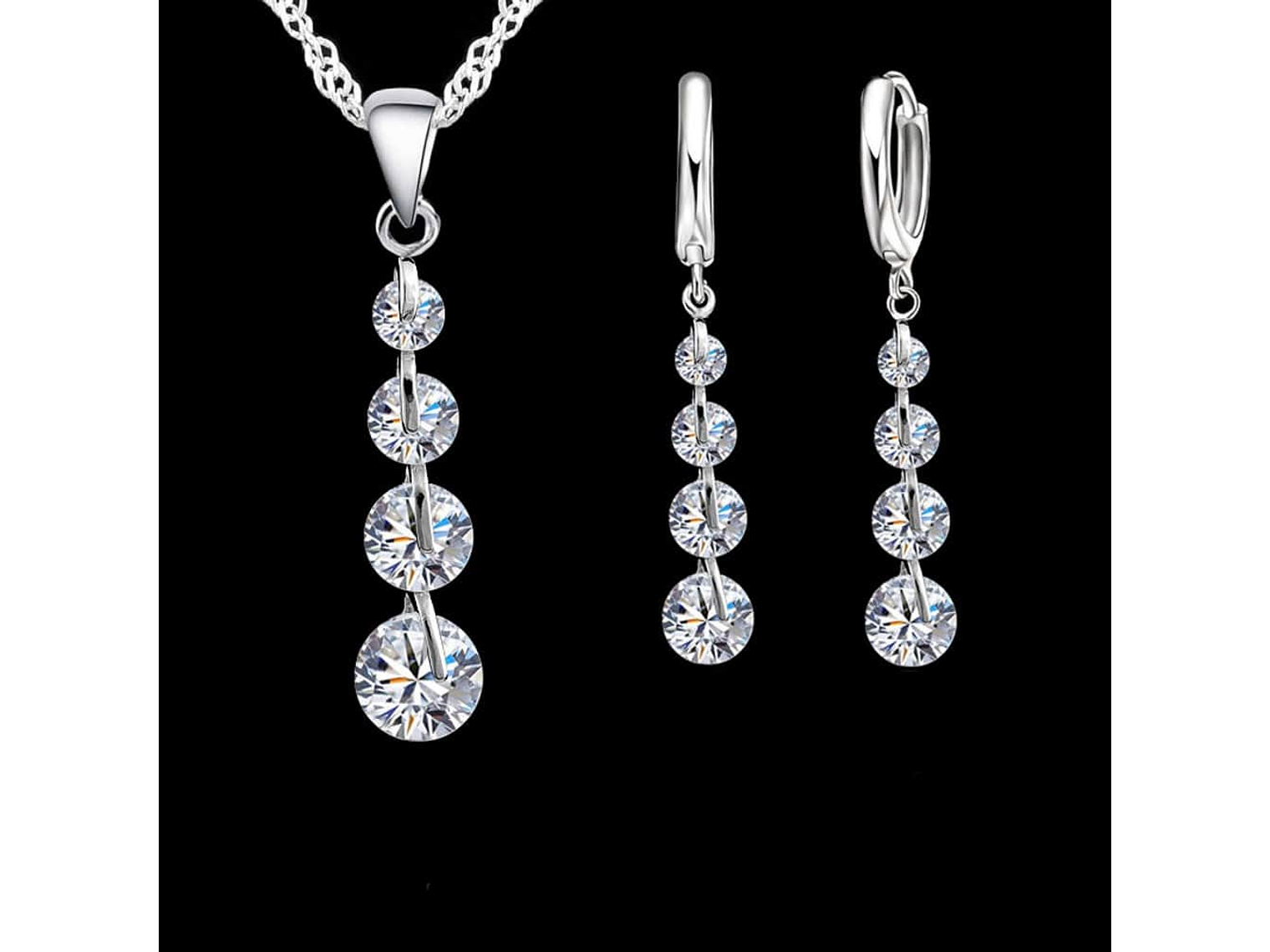 Conjunto Baston con Circones Plateado 2