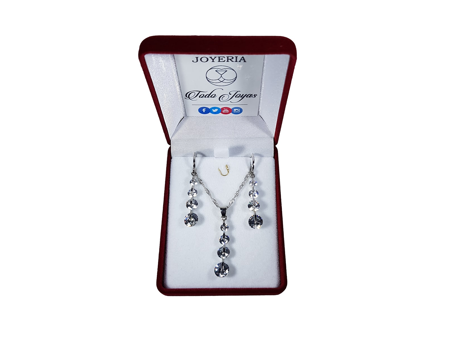 Conjunto Baston con Circones Plateado 3