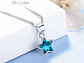 Collar Estrella Circon Azul Plateado - Miniatura 5