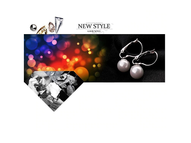 Aros Perla Colgante Plateado 3