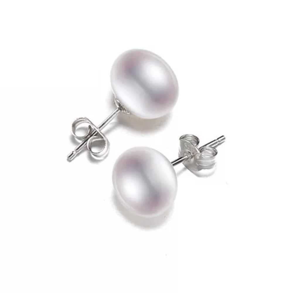Aros Cristal Perla Plata 925