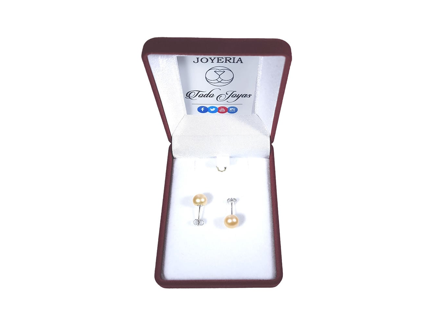 Aros Plata 925 Pasador Perla Rosada 2