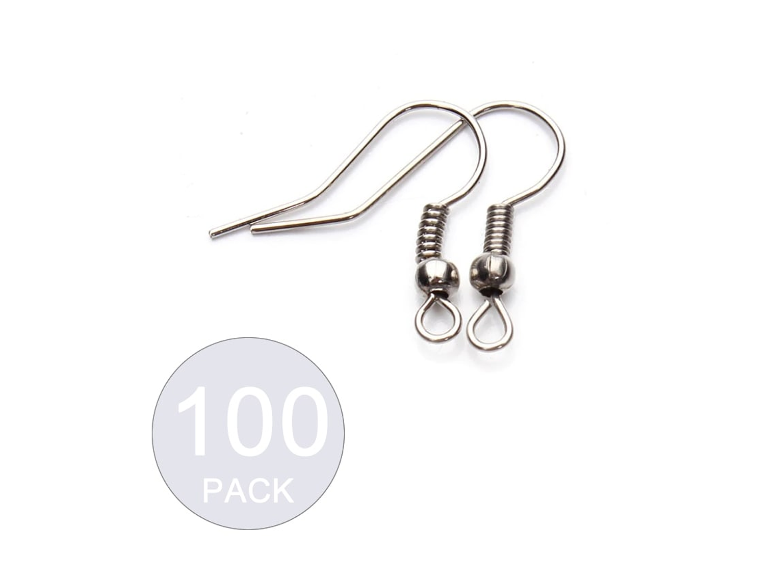 Pack 100 Ganchos Para Aros Acero Quirurgico 2