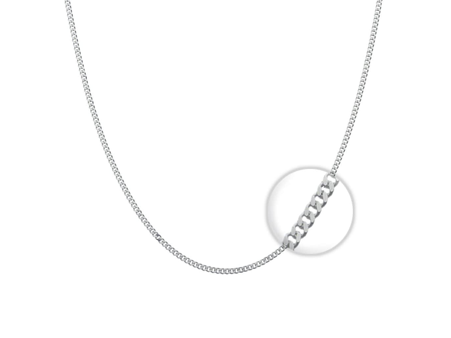 Cadena Plata 925 1mm 50cm Modelo Grumet 1