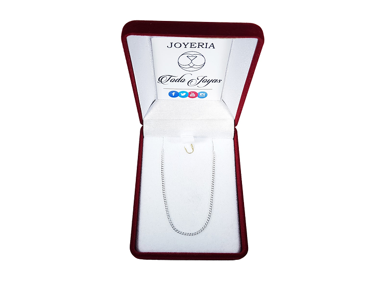 Cadena Plata 925 1mm 50cm Modelo Grumet 2
