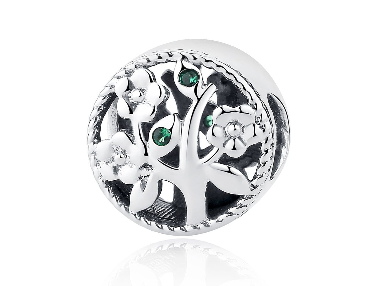 Charm Plata 925 Arbol de La Vida Circular 1