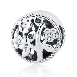 Charm Plata 925 Arbol de La Vida Circular