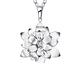 Collar Colgante Flor de Loto Plateado - Miniatura 1