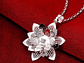 Collar Colgante Flor de Loto Plateado - Miniatura 5