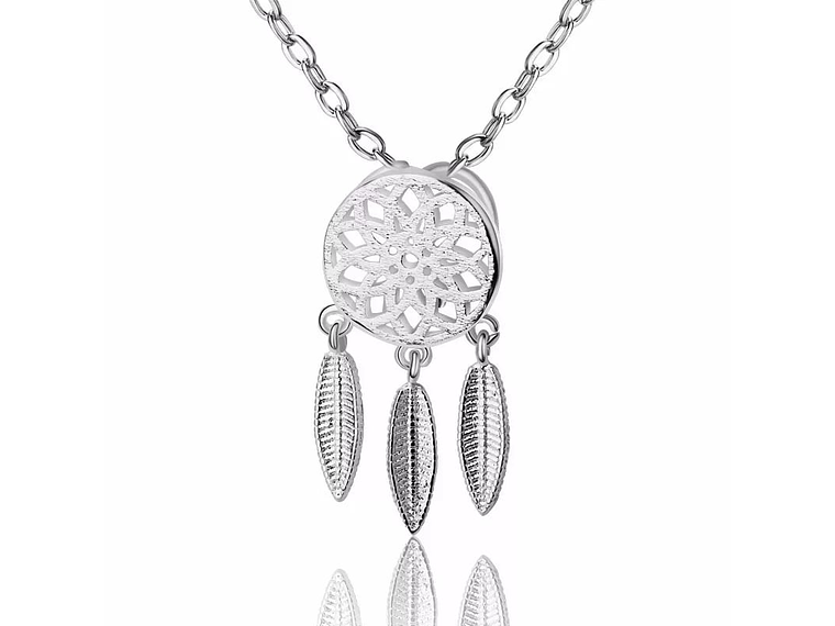 Collar Colgante Atrapa Sueños Plateado 1