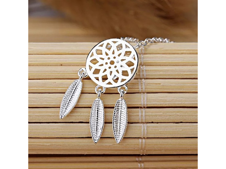 Collar Colgante Atrapa Sueños Plateado 4