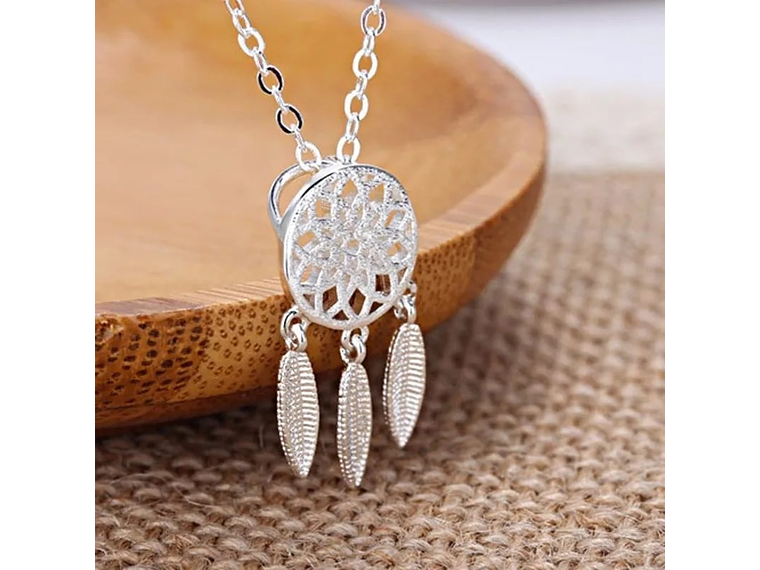 Collar Colgante Atrapa Sueños Plateado 5