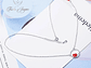 Collar Colgante Corazon Circulo Plateado - Miniatura 6