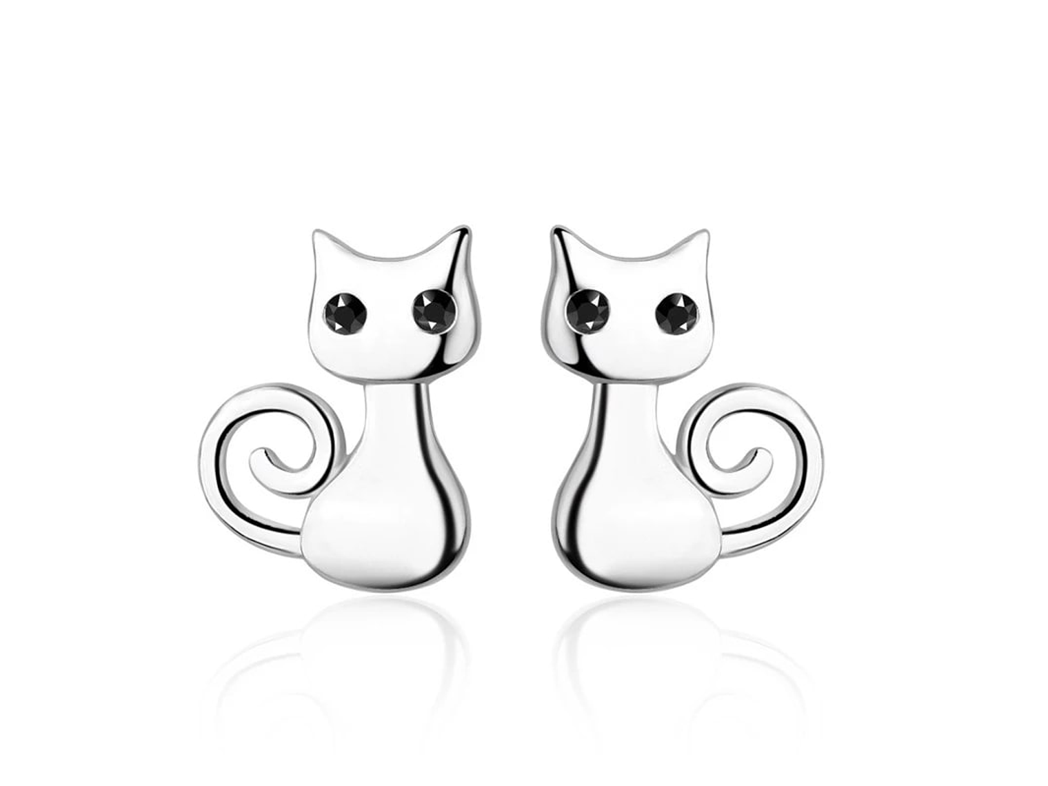 Aros de Gatitos Plateado 1