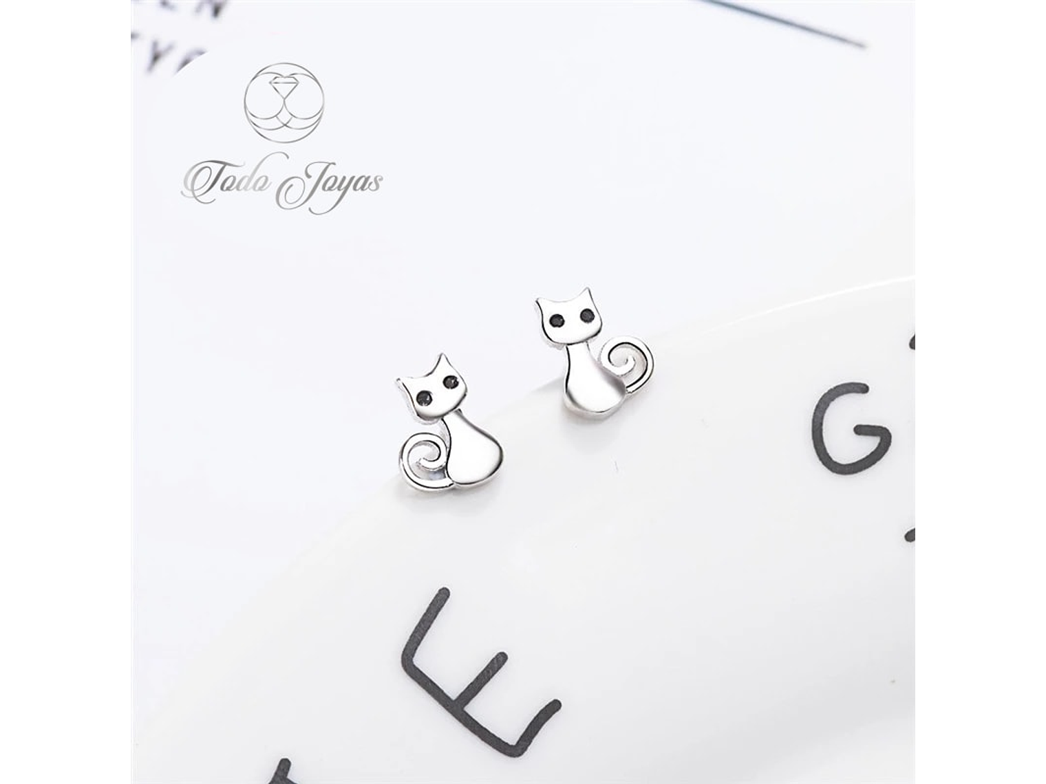 Aros de Gatitos Plateado 5