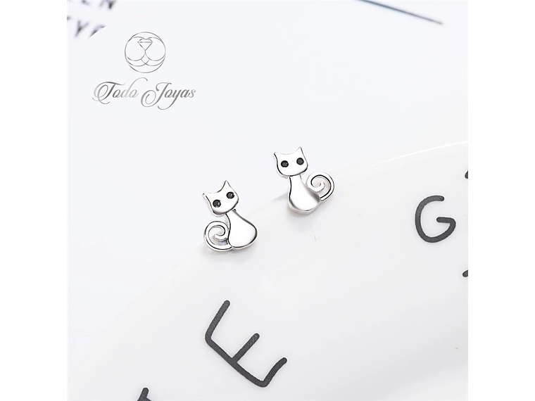 Aros de Gatitos Plateado 5