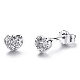 Aros Plata 925 de Corazon Circones