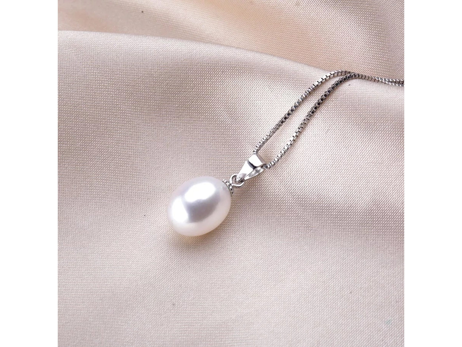 Collar Plata 925 Perla Blanca 3